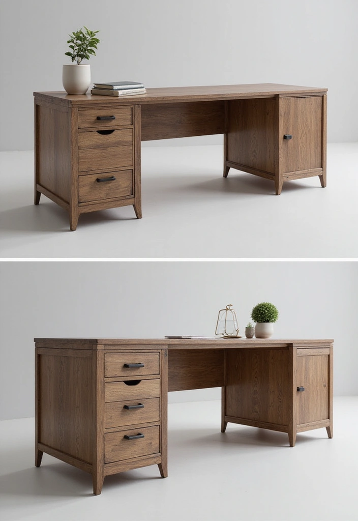 multi purpose desk and bench furniture in small home office