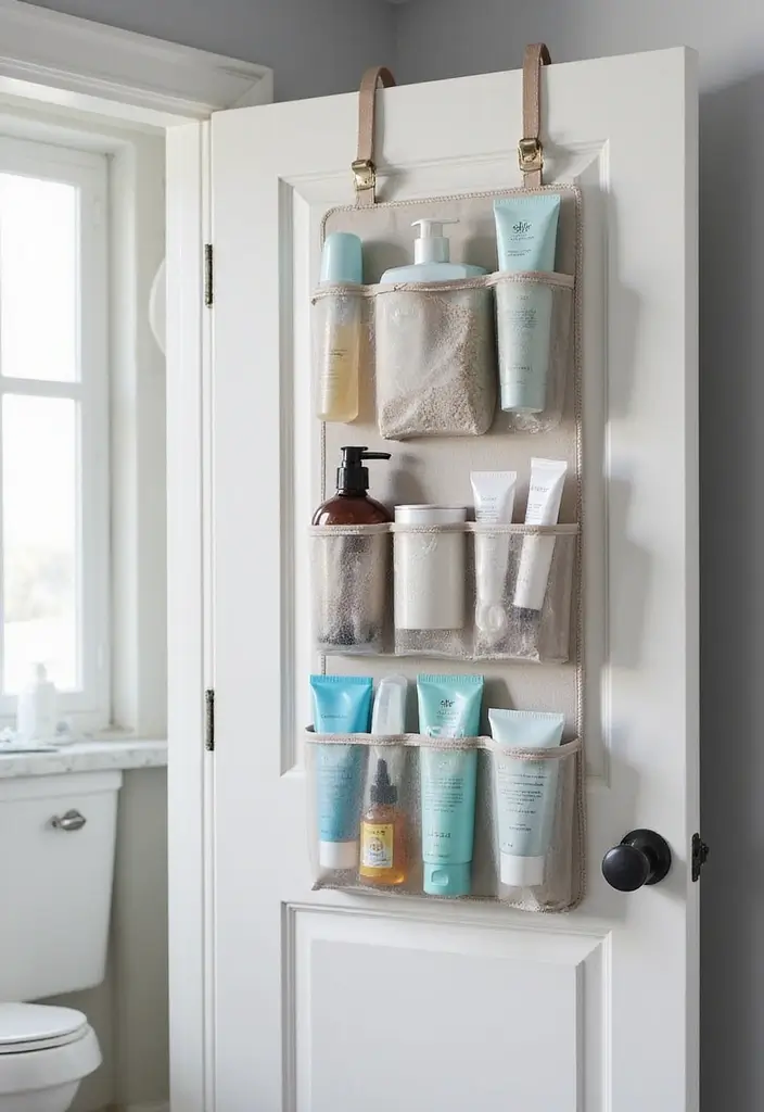 over the door organizer with multiple pockets