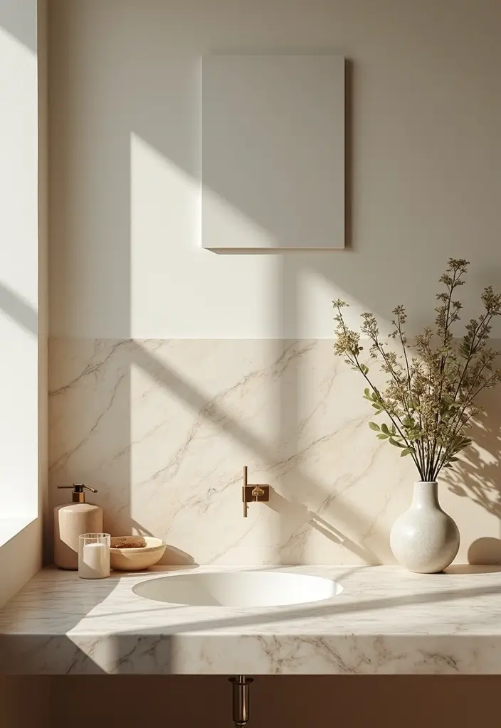 paint sample swatches and painted countertop