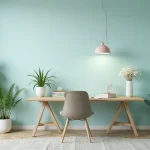 peaceful home office paint color ideas