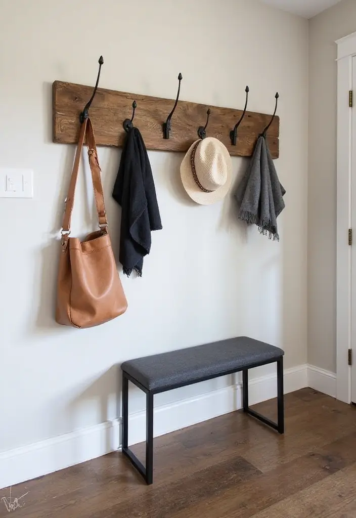 rugged wall hooks for coats and bags