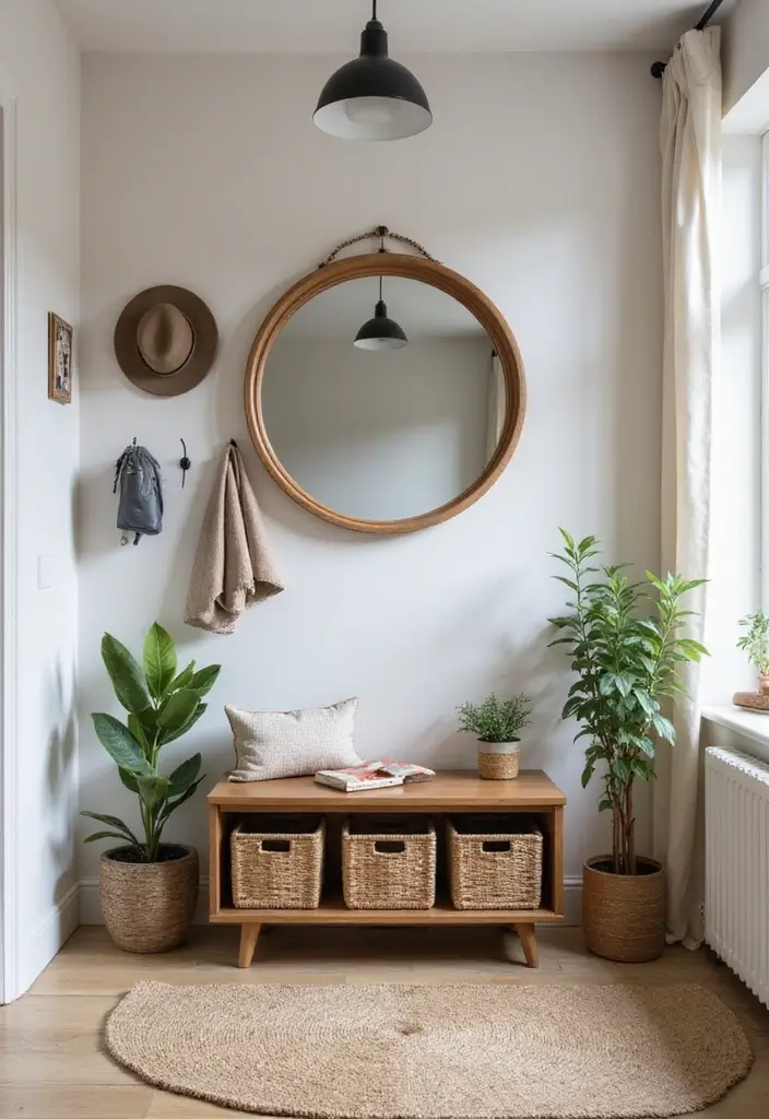 small apartment entryway storage