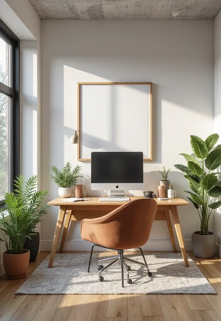 themed home office decor with matching colors and design style