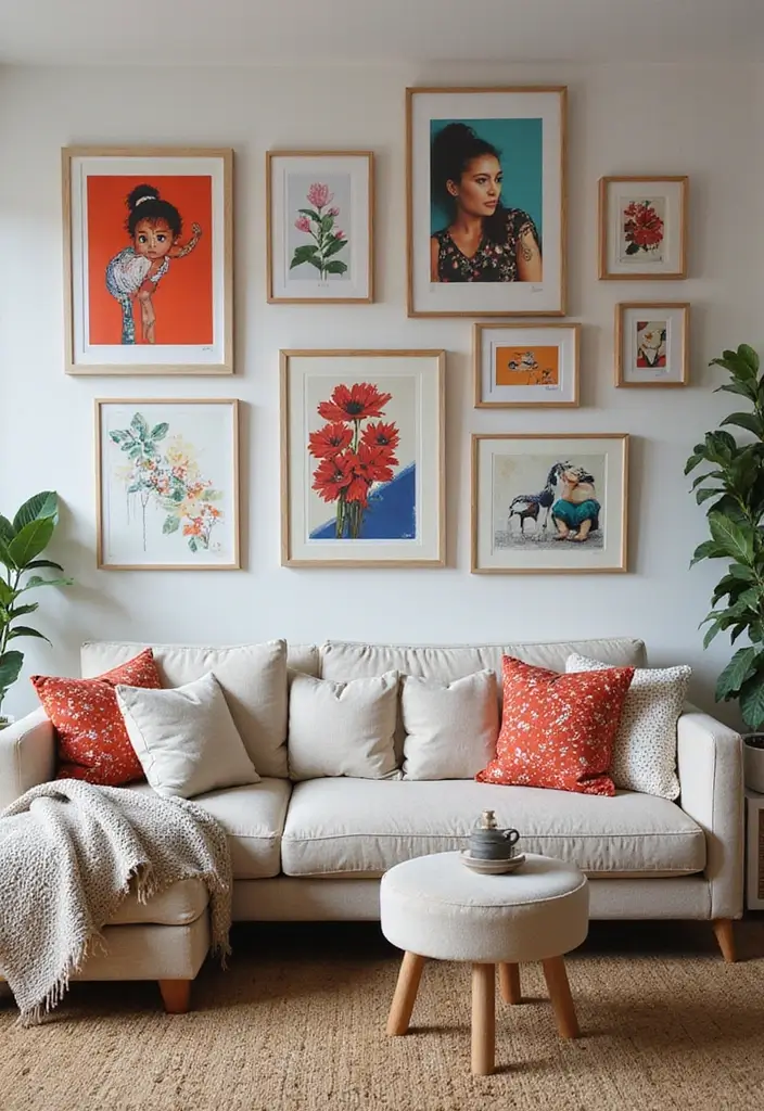 wall art in bachelor apartment