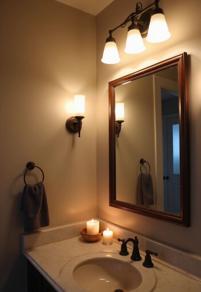 warm bathroom lighting ideas