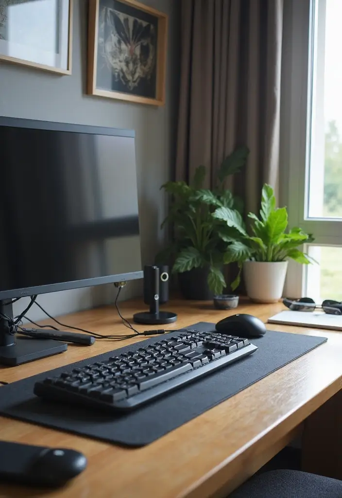 wireless gadgets and charging station in modern office