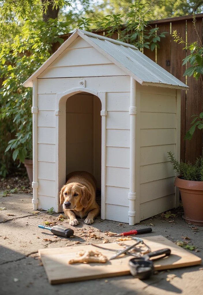 20 Portable Outdoor Dog Kennel Ideas for Easy Setup - 9. Stylish Pet Playpen