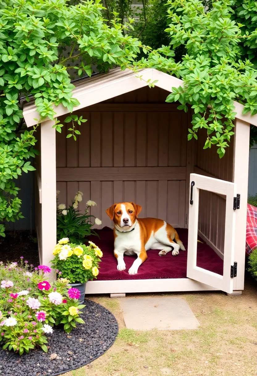 20 Portable Outdoor Dog Kennel Ideas for Easy Setup - 17. Cozy Corner Kennel