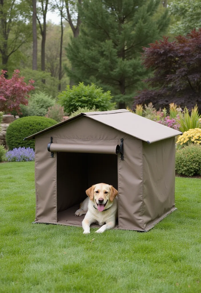 20 Portable Outdoor Dog Kennel Ideas for Easy Setup - 2. Compact Folding Kennel