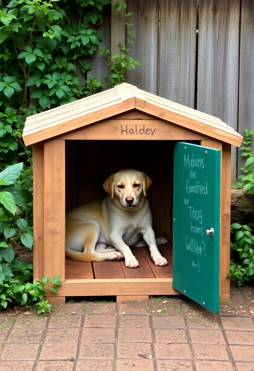 20 Portable Outdoor Dog Kennel Ideas for Easy Setup - 3. Wooden Pallet Kennel