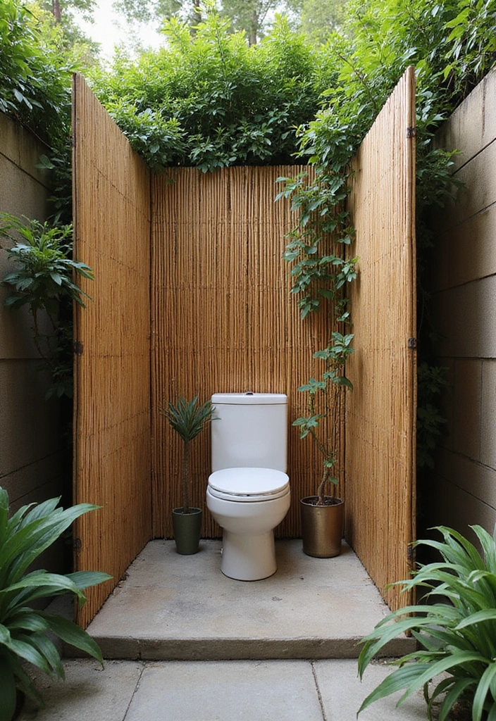 bamboo privacy screen for shower