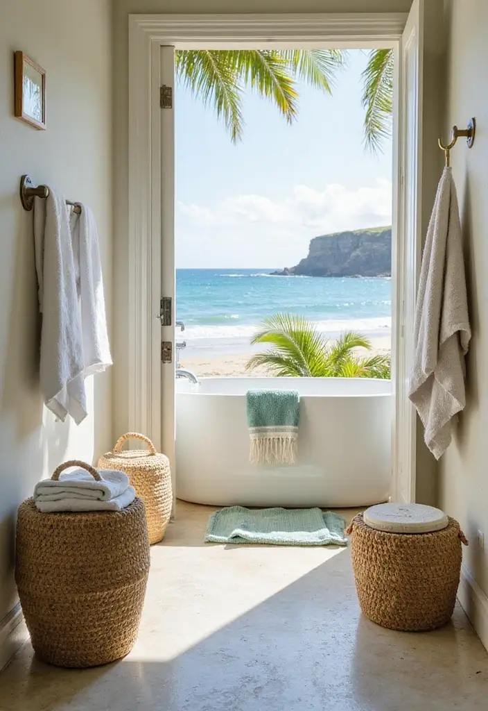 beach style shower accessories