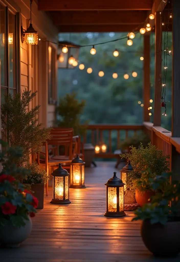 beautiful lanterns cozy porch lighting