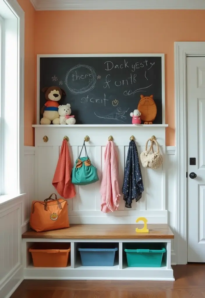 child friendly mudroom laundry room