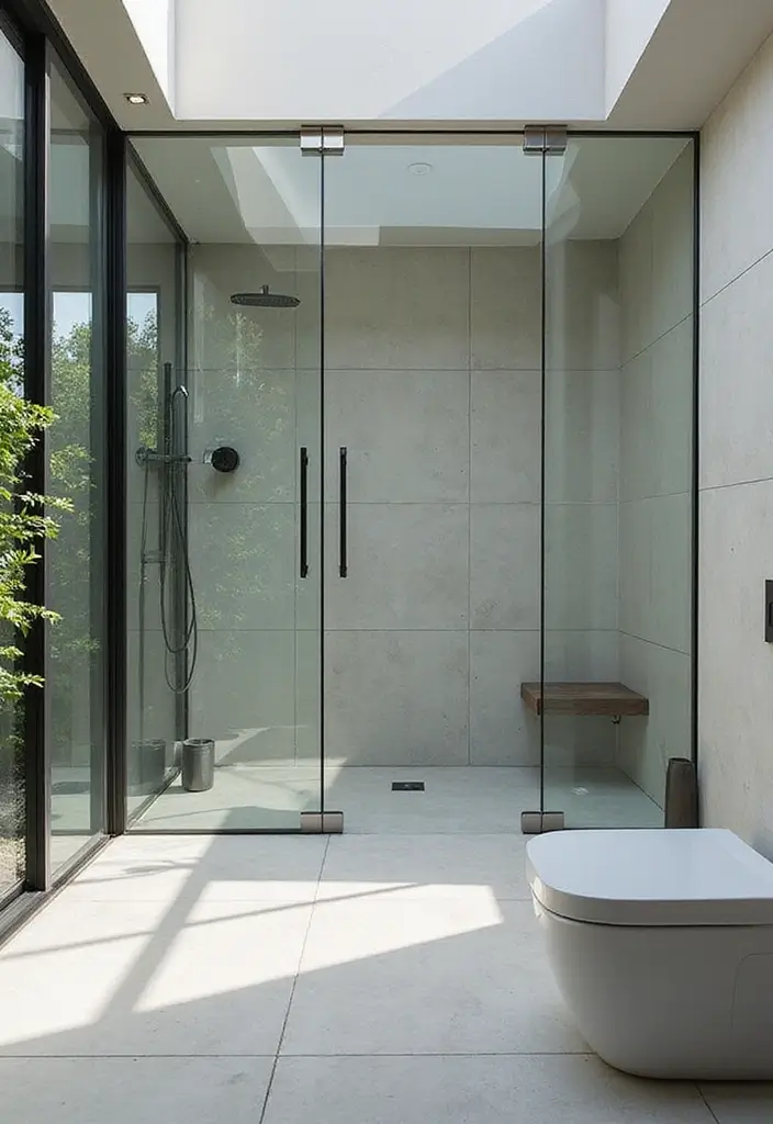 contemporary chic outdoor bathroom look