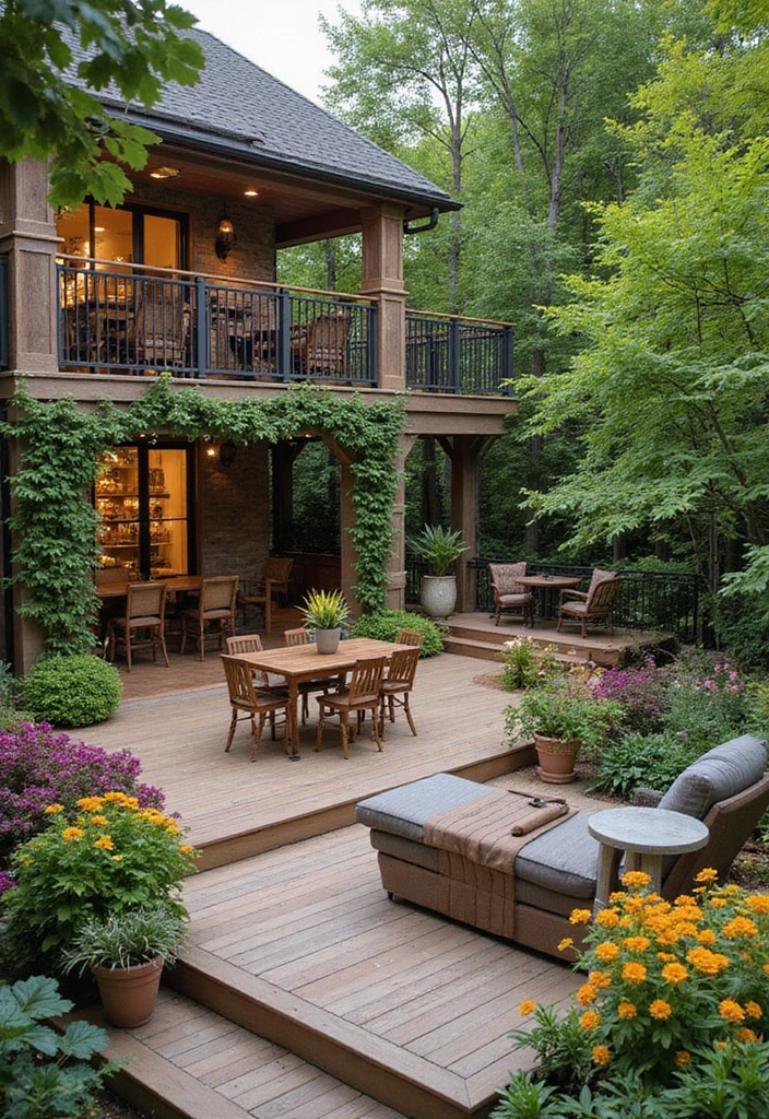 cozy deck swing chair corner