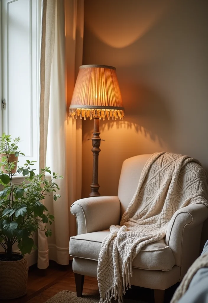 cozy reading nook cottage bedroom corner