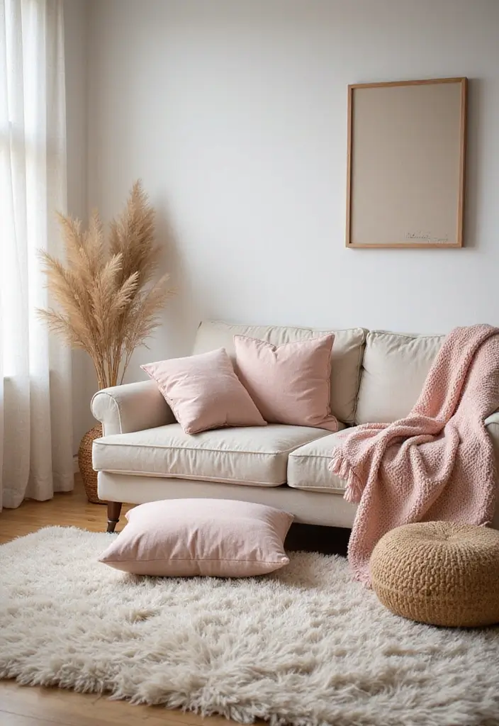 cozy textiles vintage girly home office