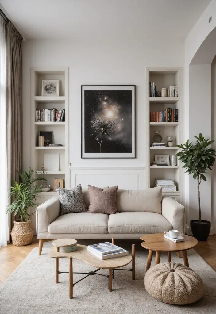 create focal point small apartment