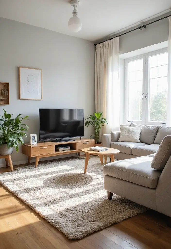 create zones using area rugs