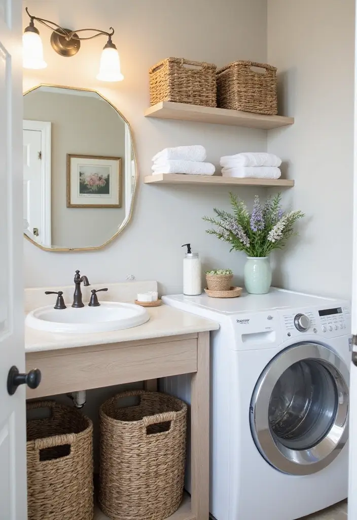 decorative baskets bathroom laundry organization