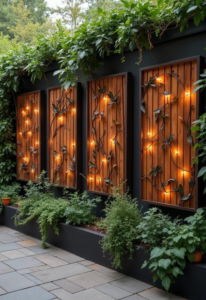 decorative screen outdoor wall idea