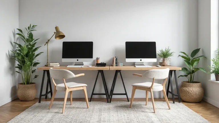 dual home office desk ideas overview