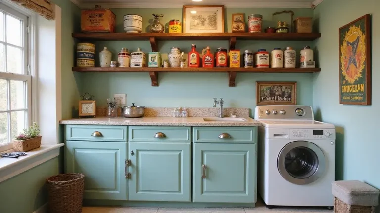 easy vintage laundry room decor ideas