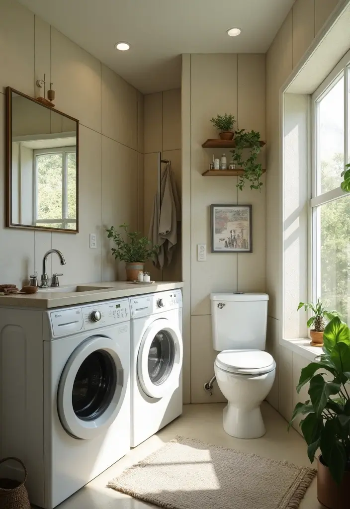 eco friendly bathroom laundry design ideas