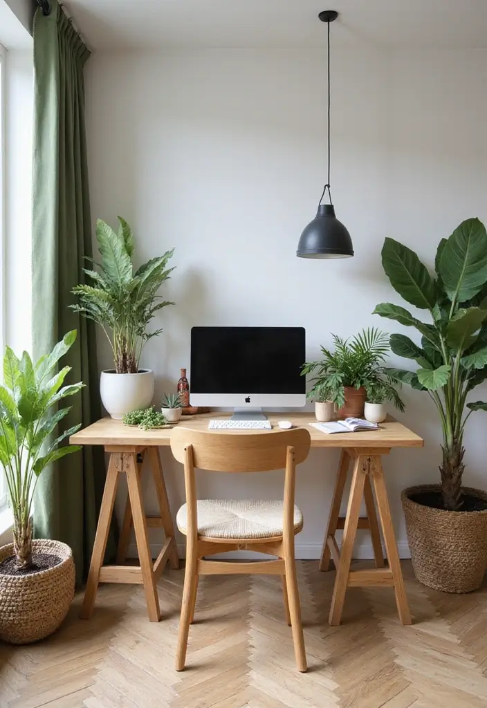 eco friendly corner desk workspace