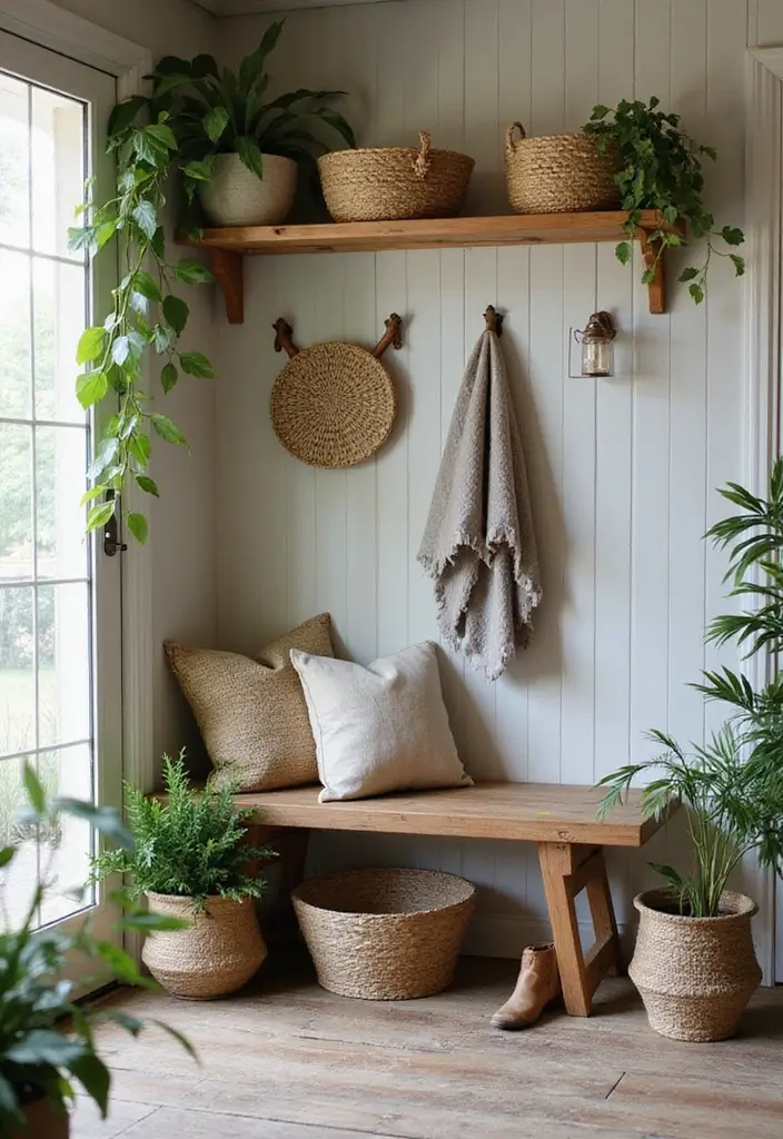 eco friendly mudroom laundry room