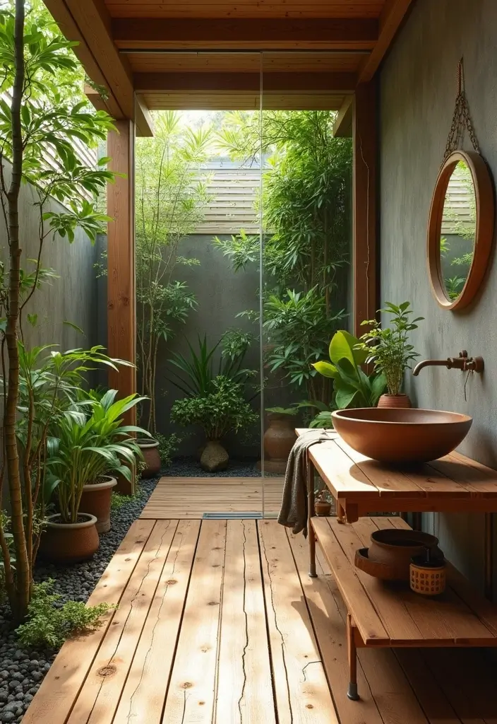 eco friendly outdoor bathroom design