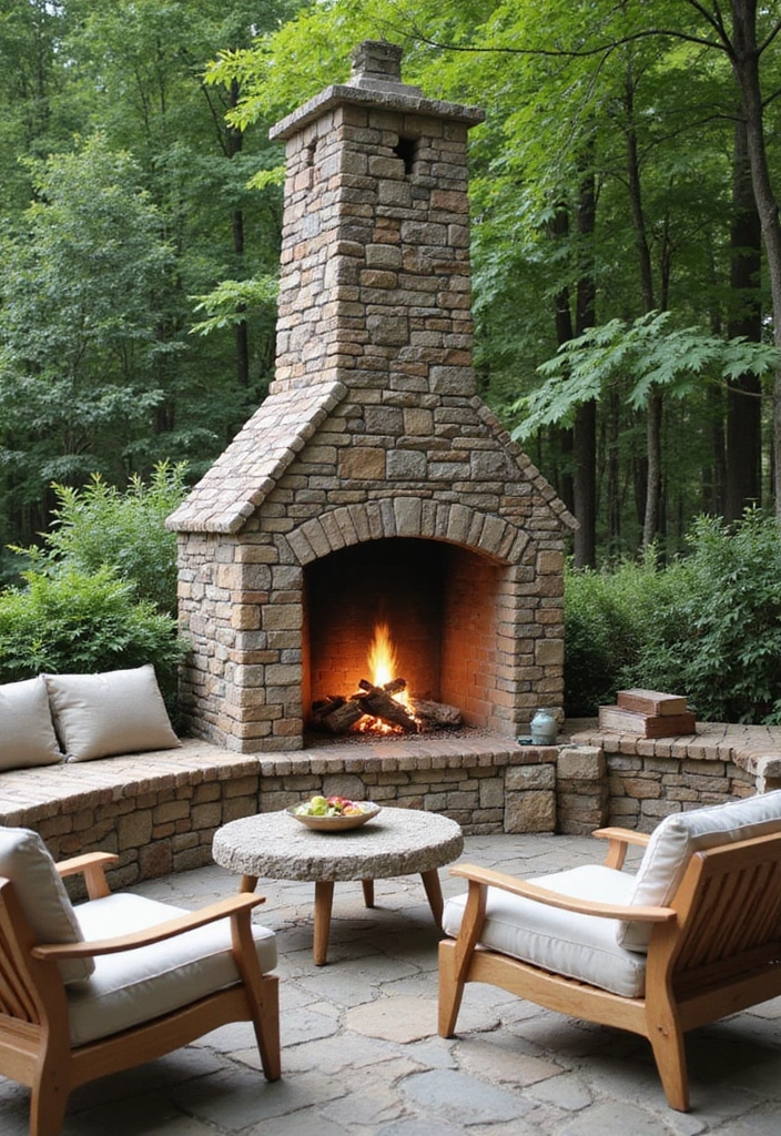 eco friendly outdoor fireplace