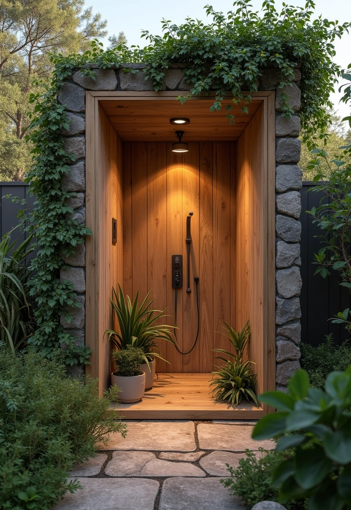eco friendly outdoor shower beach house
