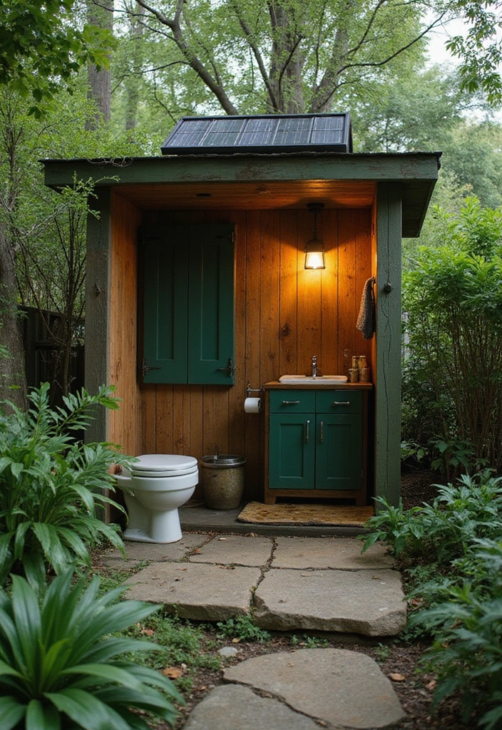 eco outdoor toilet with green design