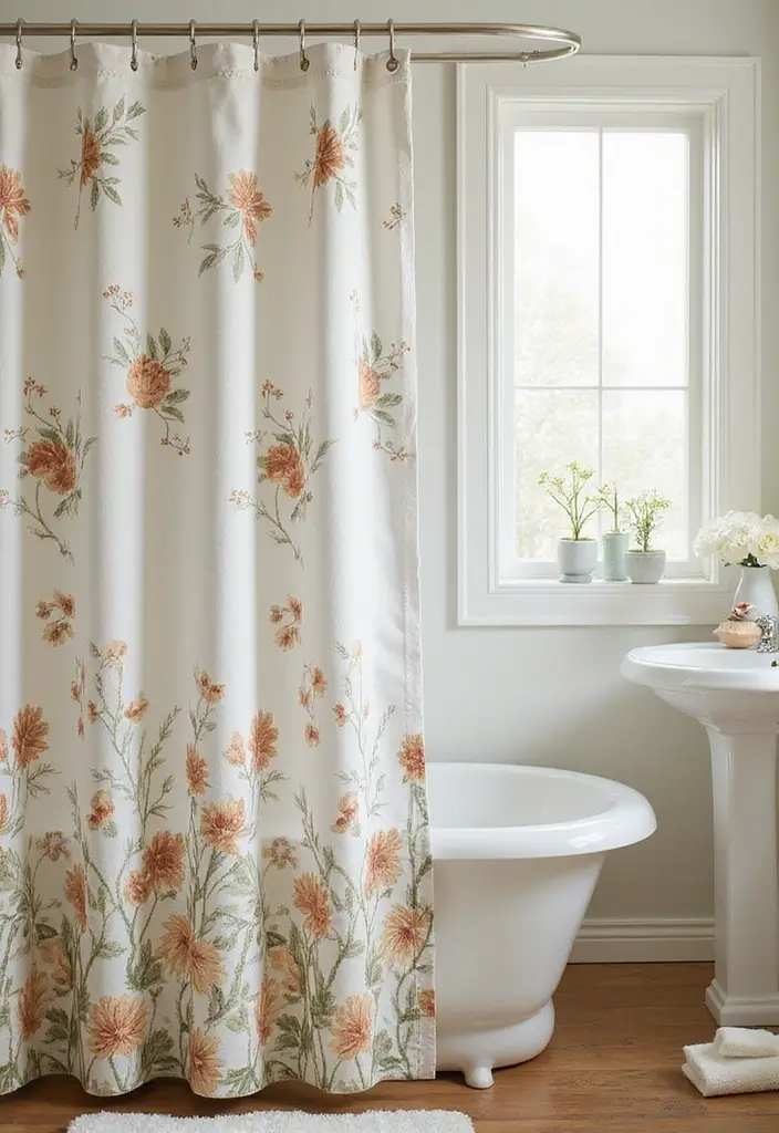 elegant shower curtains spa bathroom
