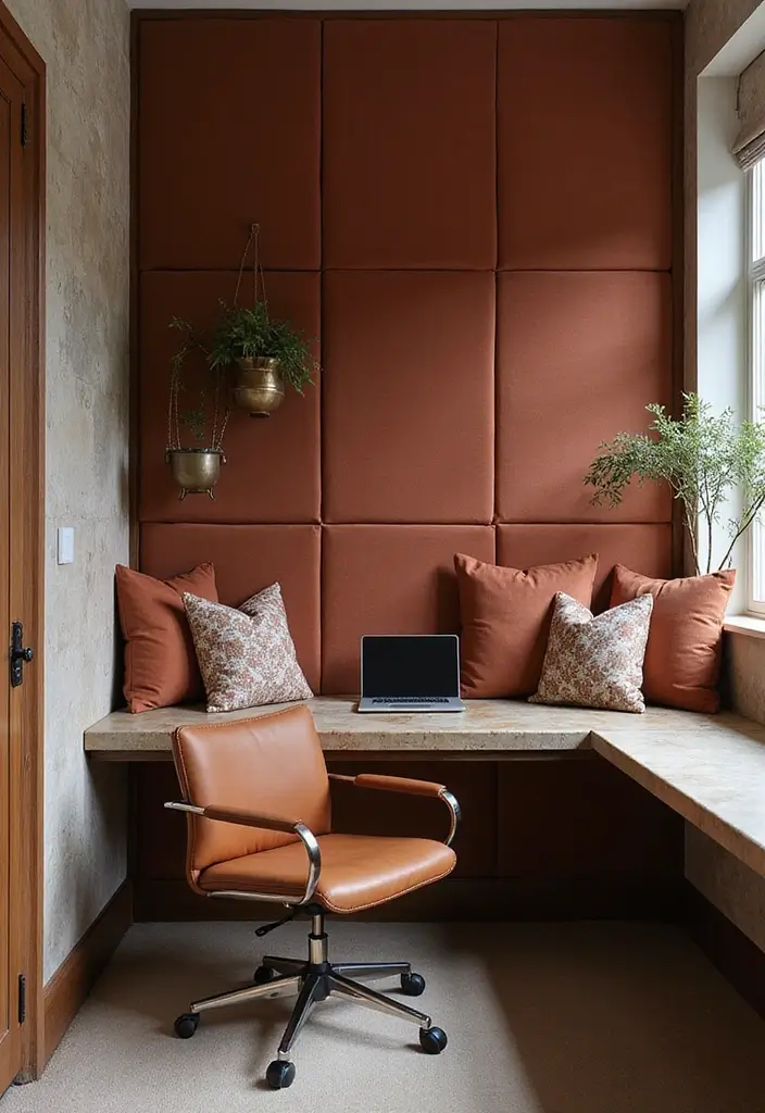 elegant upholstered corner desk design