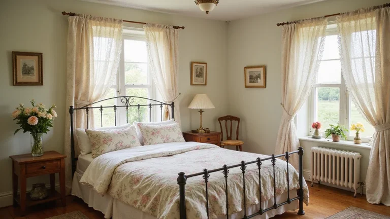 english cottage bedroom cozy vintage decor