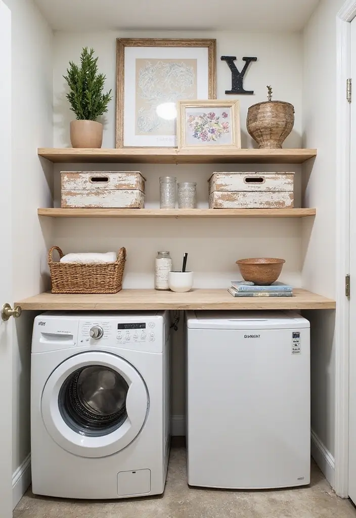 functional art laundry room storage
