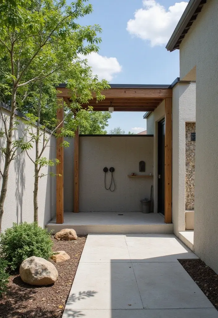 functional outdoor bathroom layout ideas