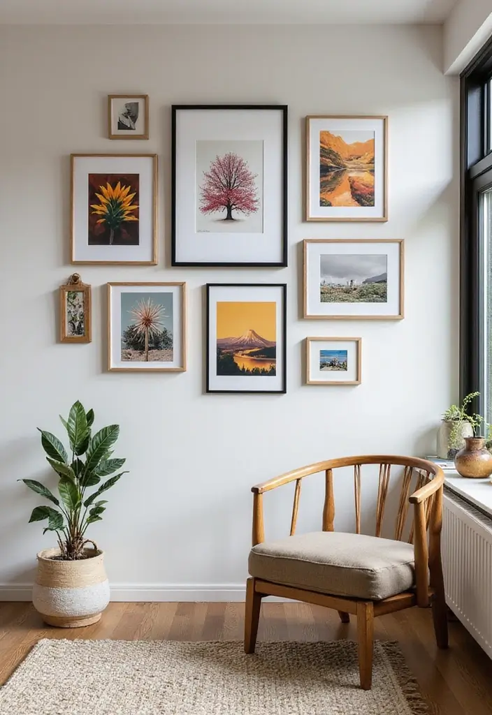 gallery wall art small apartment decor