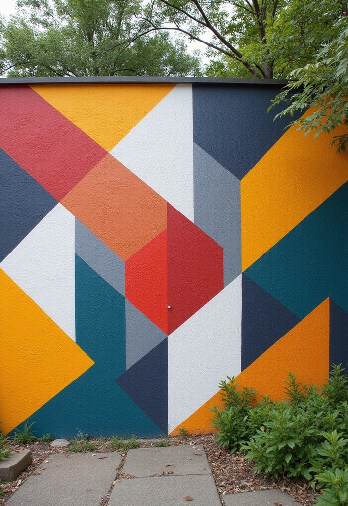 geometric pattern modern outdoor wall