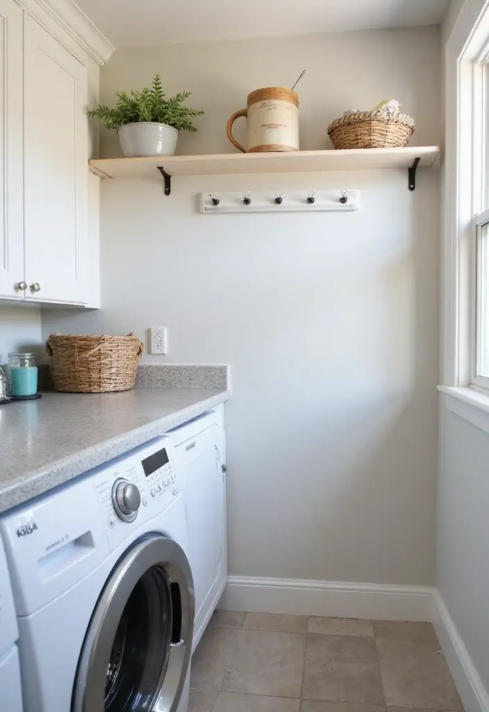 hooks and racks laundry organization