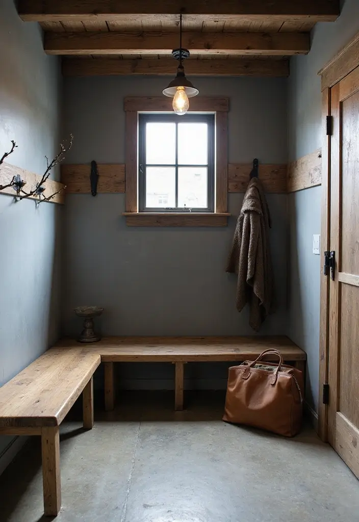 industrial mudroom laundry room design