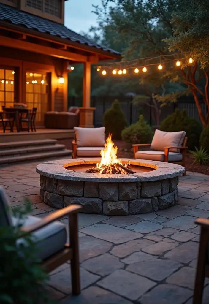 jacuzzi with cozy fire pit
