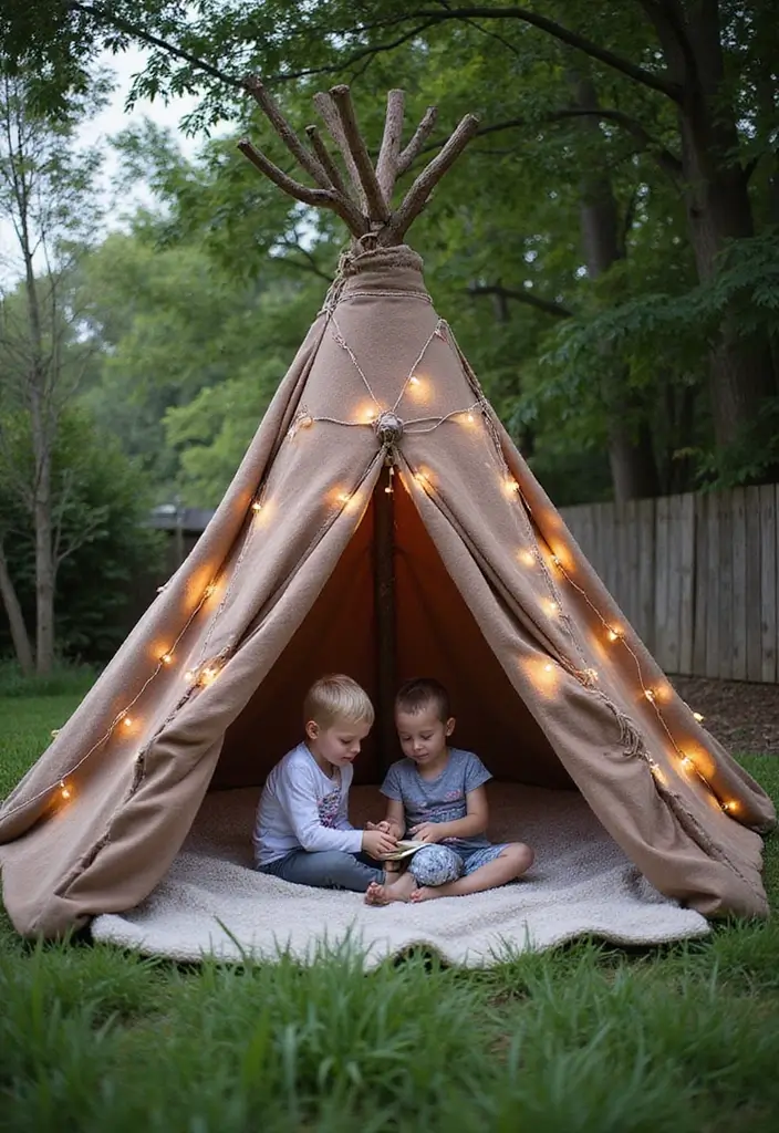 kids adventure fort diy backyard hideout