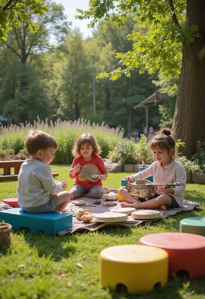 kids musical play zone backyard diy instruments