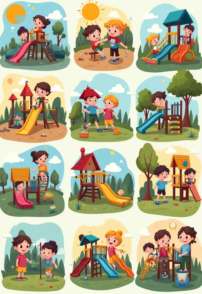 kids outdoor play area complete backyard setup