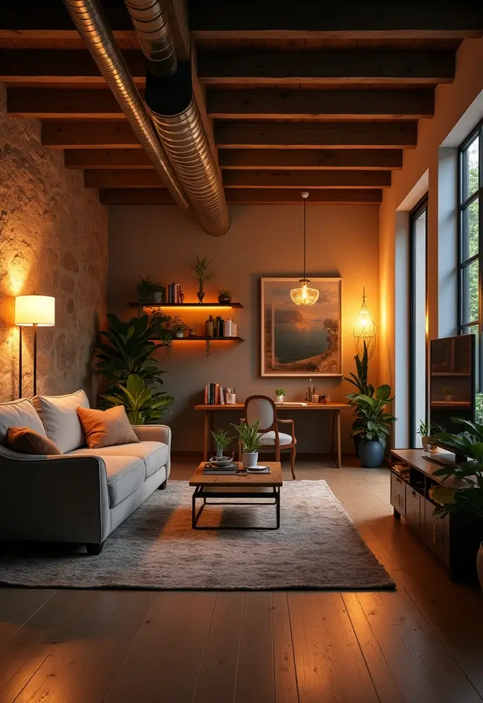 layered lighting ambiance luxury loft