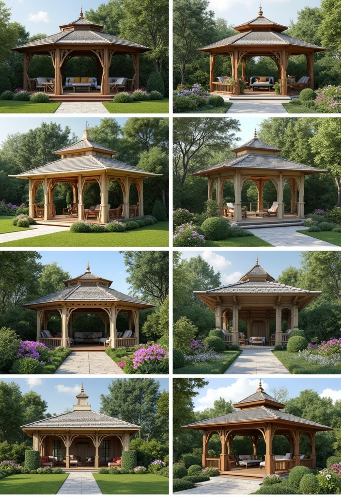 luxury backyard gazebo retreat view
